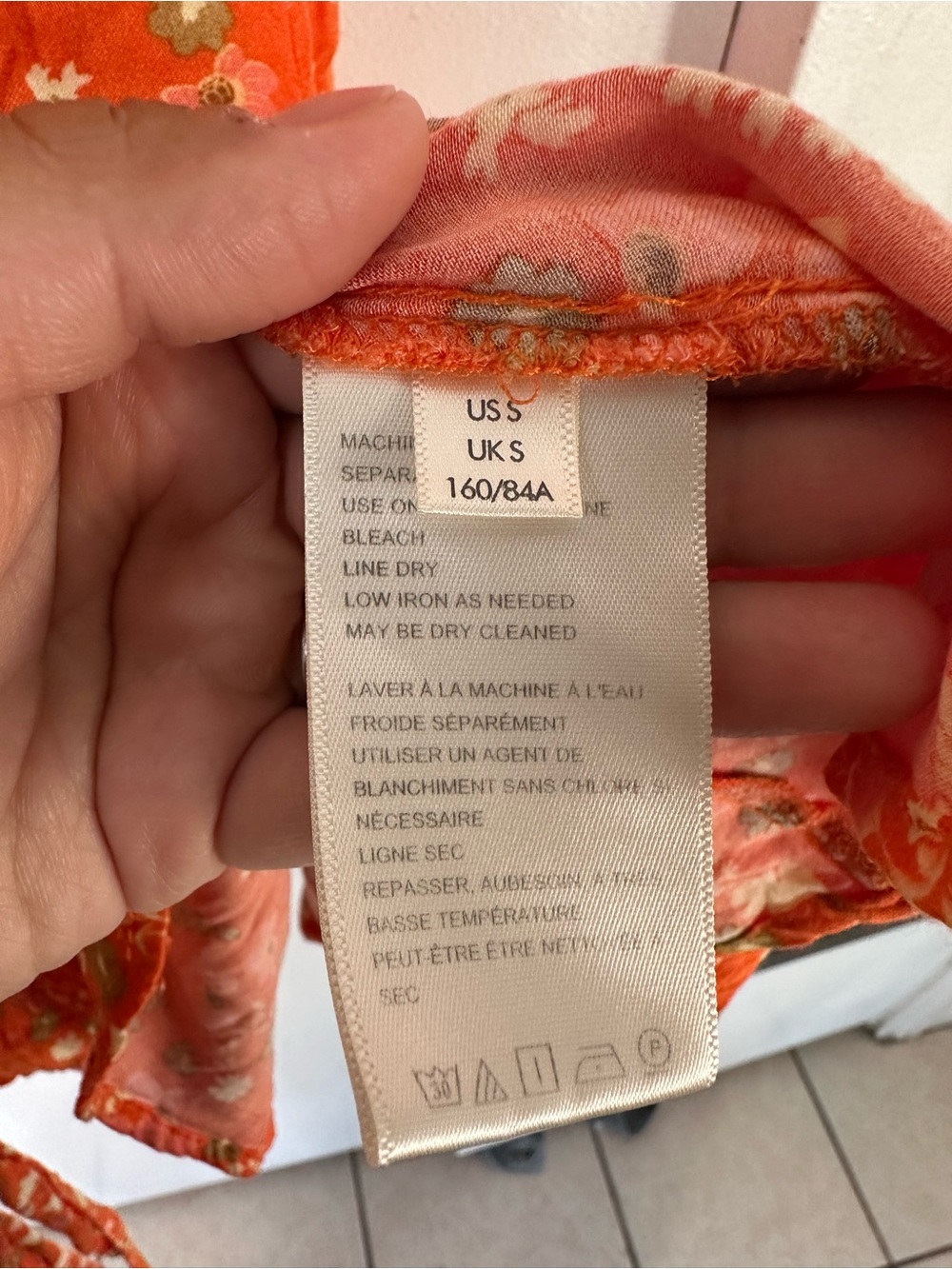 Free People Orange Floral Tie-Front Mini Dress - Picture 5 of 7